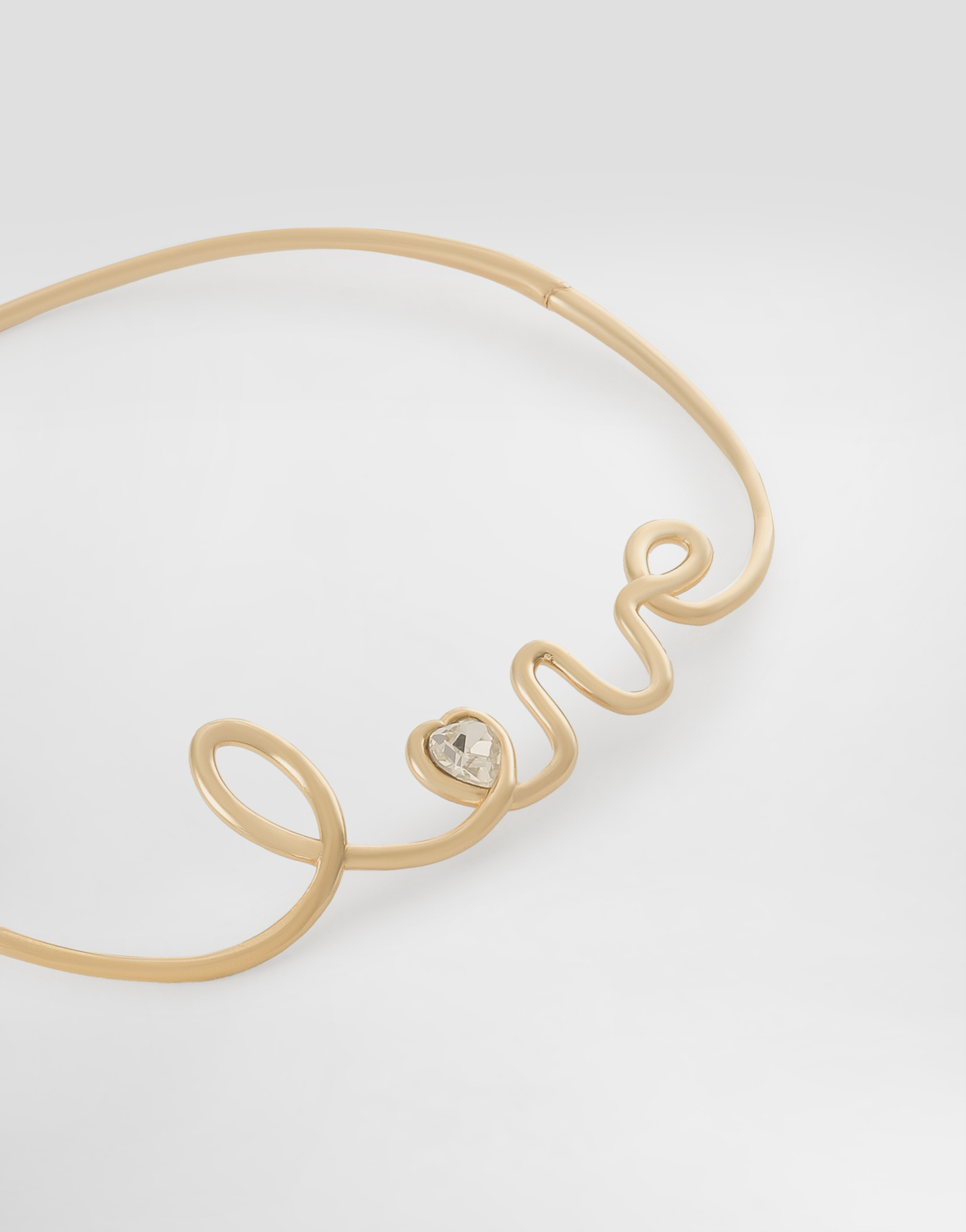 Полужесткое ожерелье с надписью «love» Dolce & Gabbana, золото — фото 2