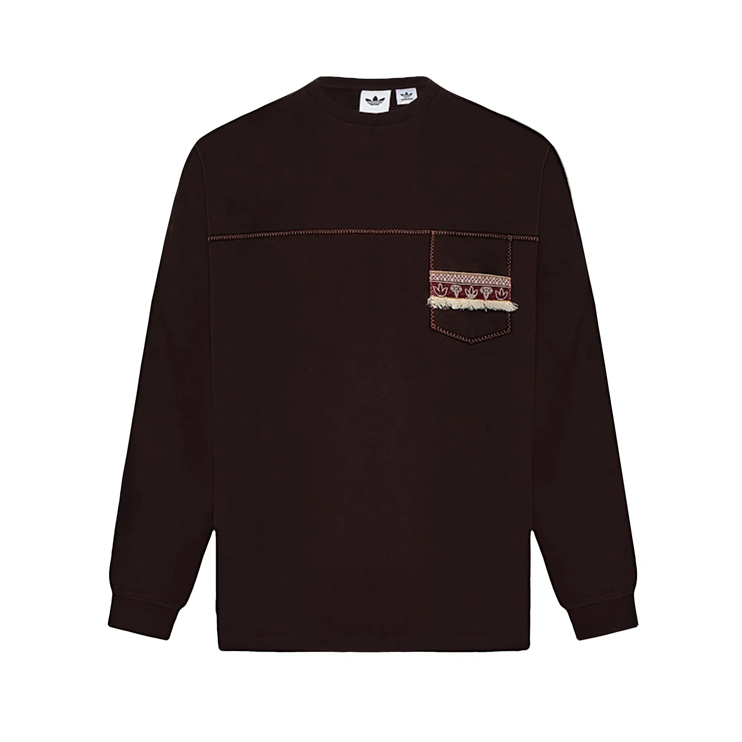 Футболка мужская Brown с круглым вырезом, средней посадки Adidas Originals