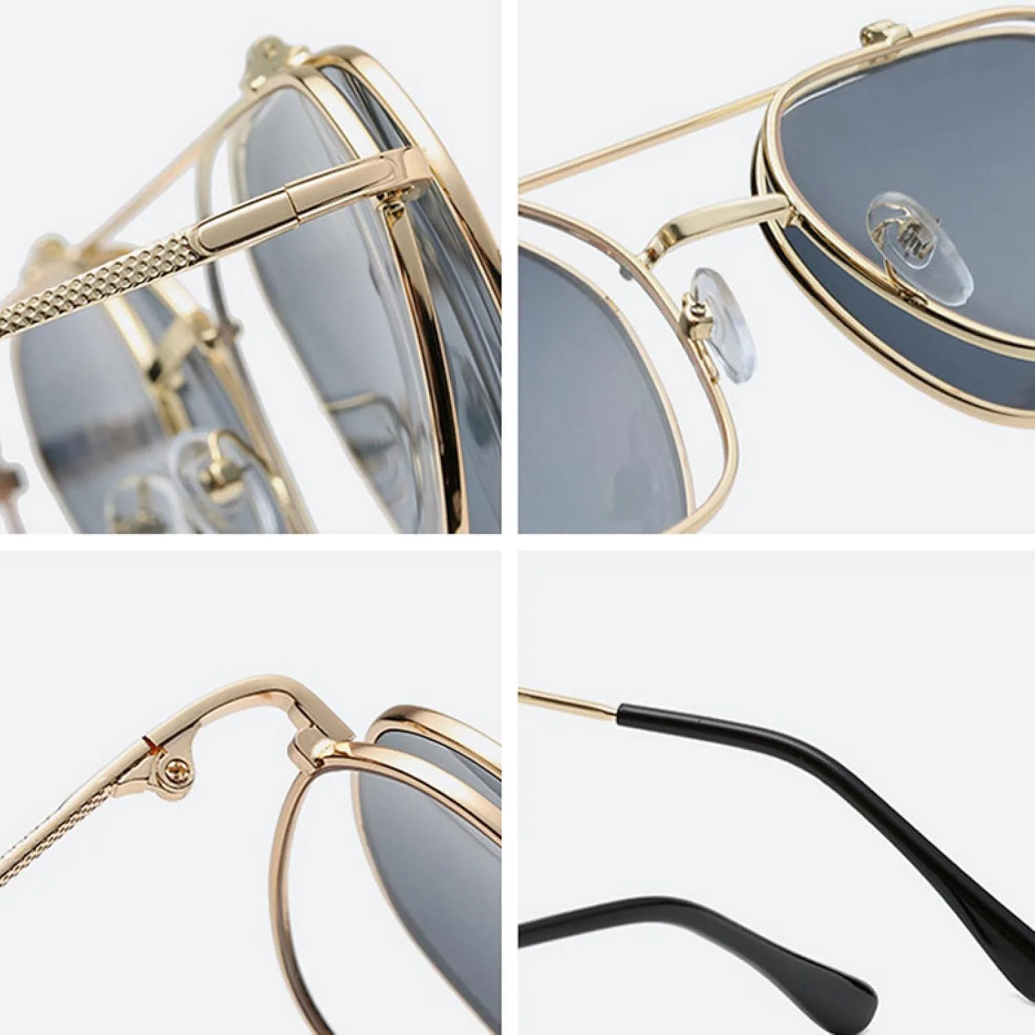 

Солнцезащитные очки с защитой от УФ-излучения UV400 | Женские очки в стиле металлик с откидными линзами для занятий спортом на открытом воздухе и вождения DSVIGF, 04