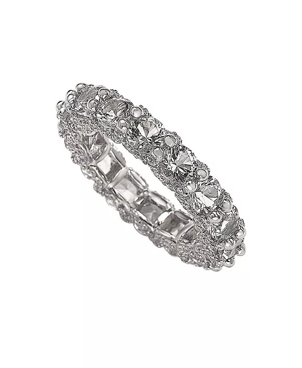 

Кольцо Suzy Levian из стерлингового серебра с U-образной оправой и кубическими цирконами в форме паве Suzy Levian New York, white