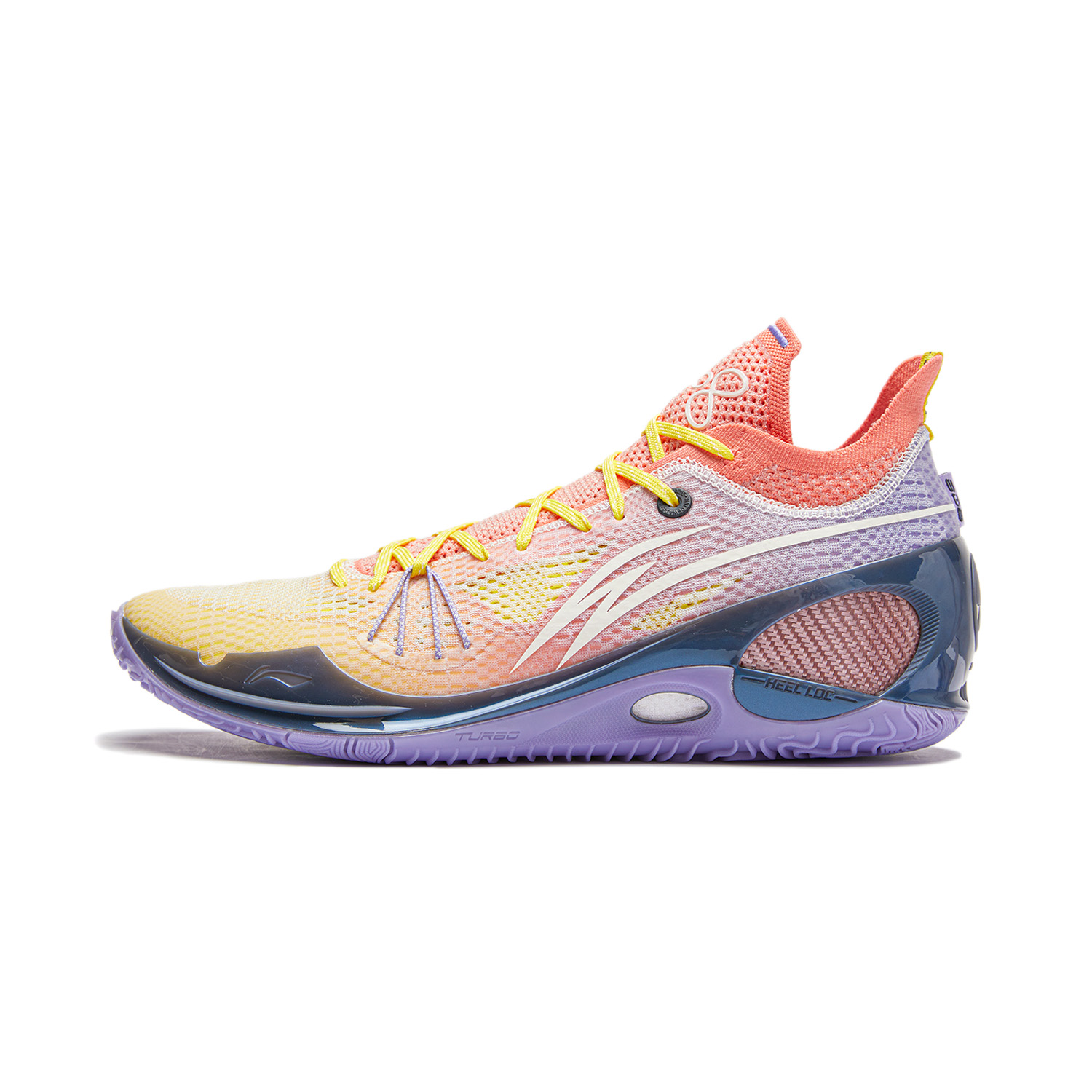 

LINING Баскетбольные кроссовки Wade 808 3, низкие, мужские, ярко-желтые/красно-кораллово-розовые/фиолетово-розовые