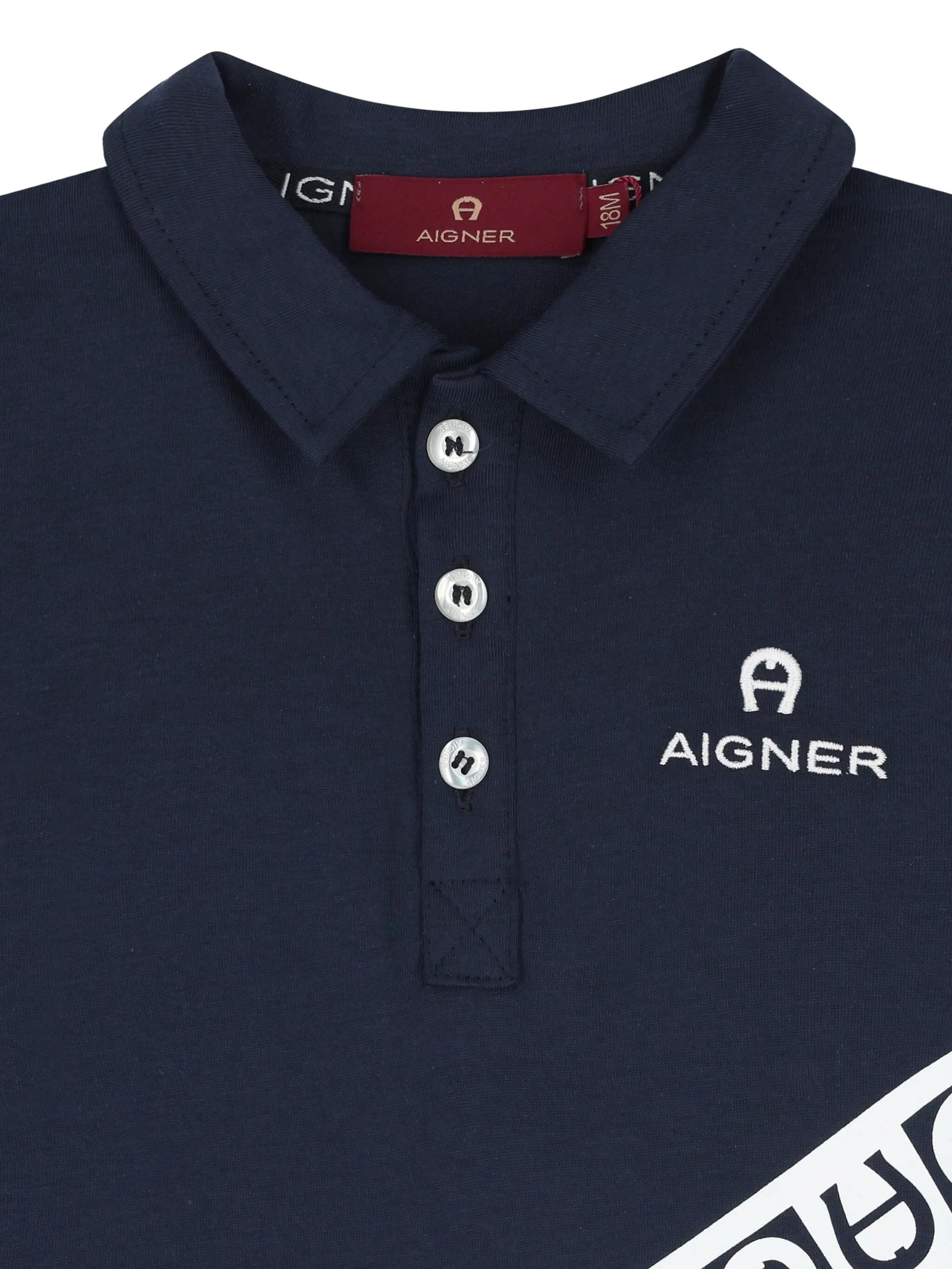 

Рубашка поло с полосками Aigner Kids, синий