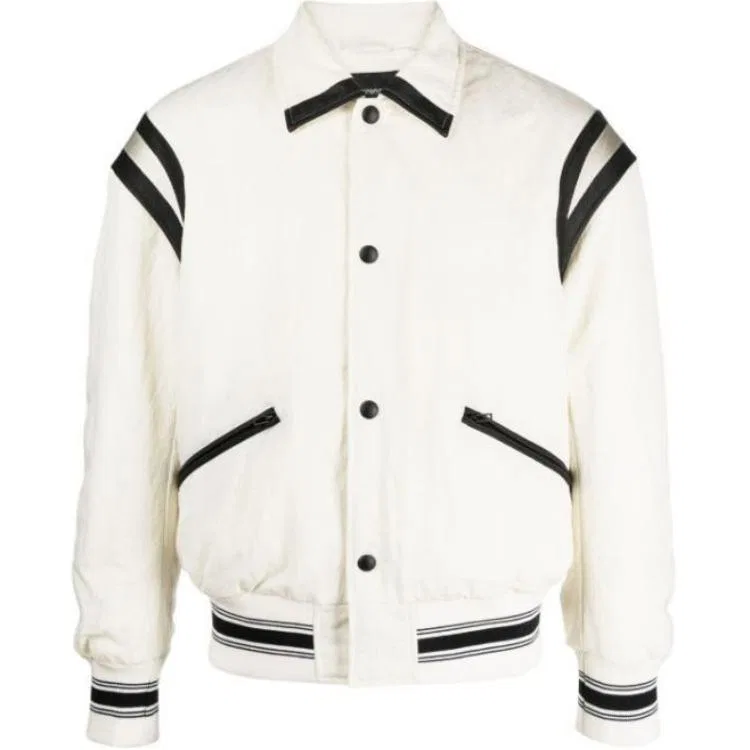 Куртка бомбер с вышитым логотипом Zoomed Imagery Previous Season EMPORIO ARMANI, White