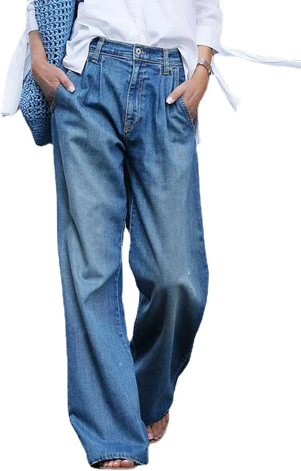 

Женские джинсы Wide Leg в стиле Mom Casual из мягкого денима
