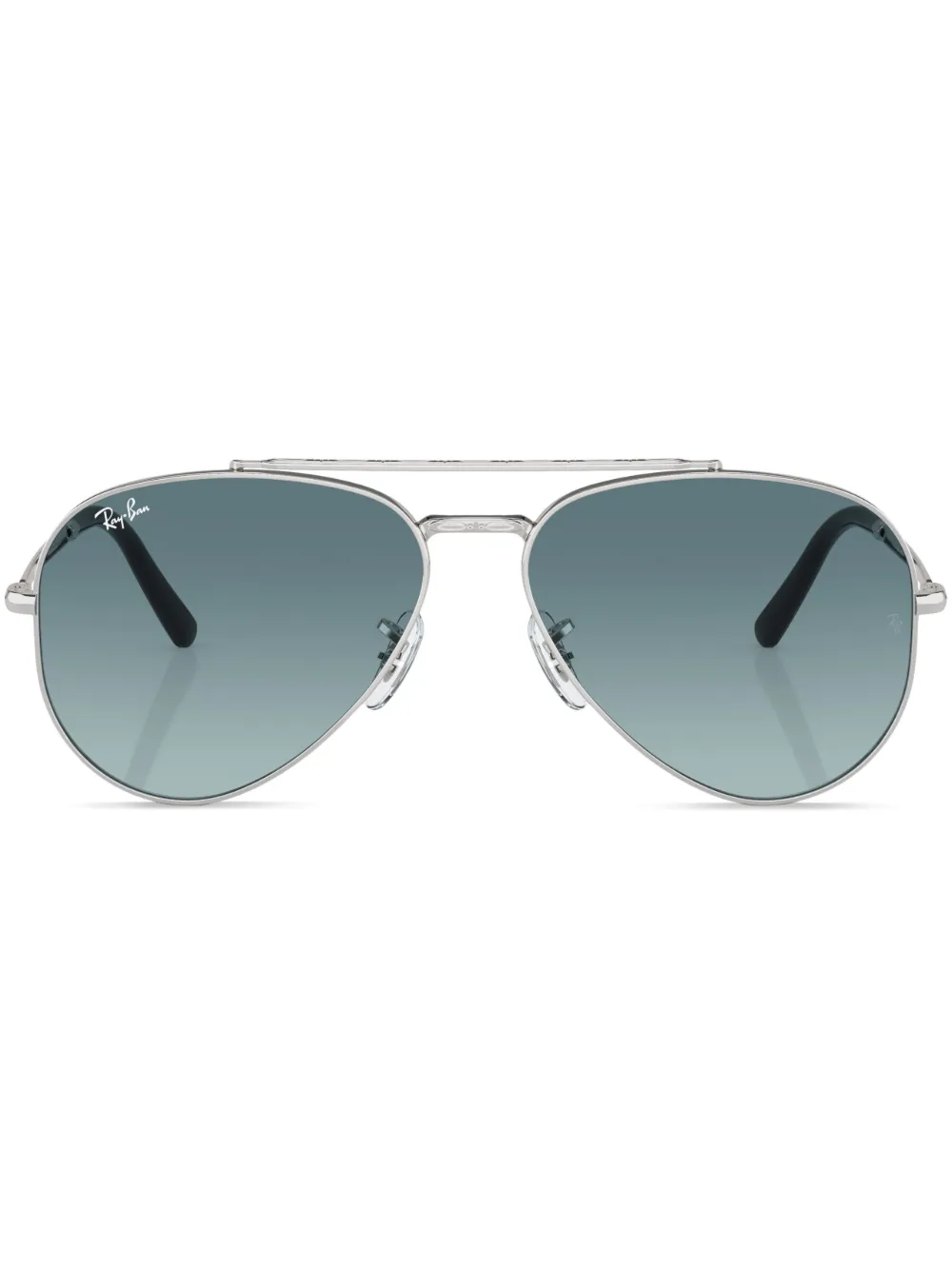 

Солнцезащитные очки-авиаторы с логотипом Ray-Ban, серебяный