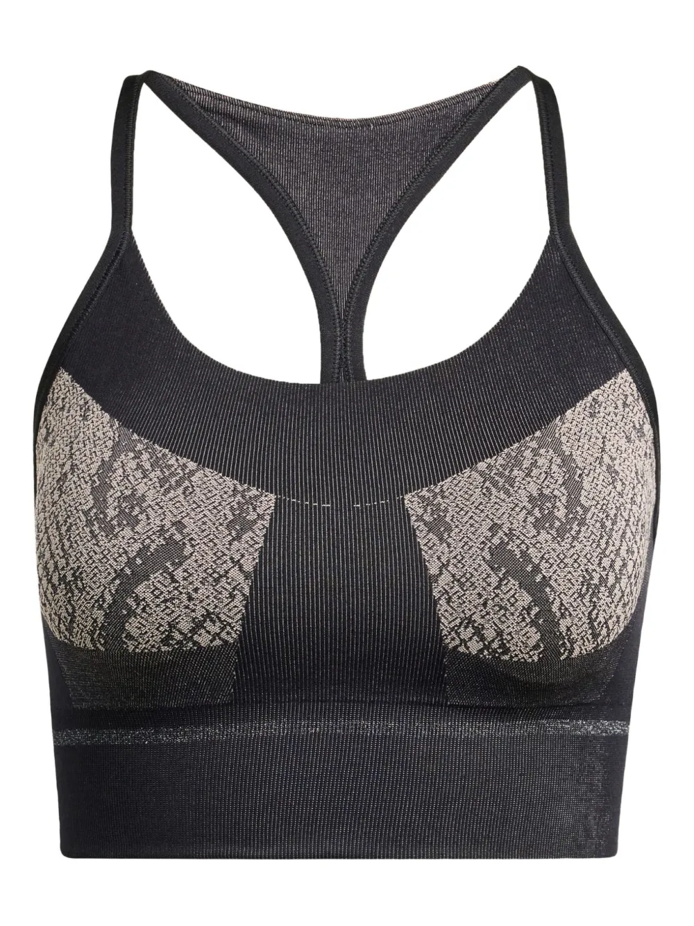 

Спортивный бюстгальтер со змеиным принтом adidas by Stella McCartney, черный