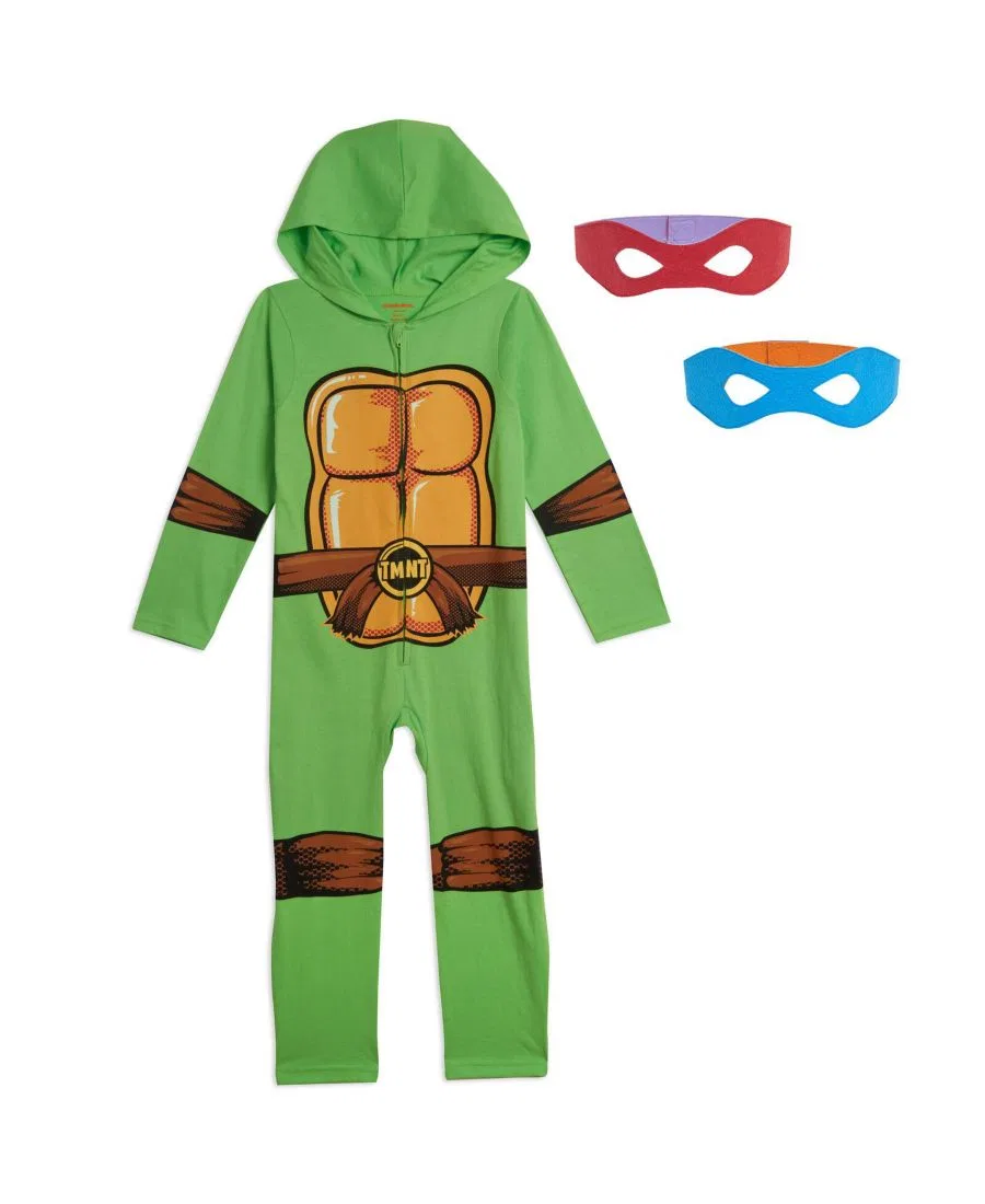 Костюм для косплея на молнии: комбинезон и маска Teenage Mutant Ninja Turtles