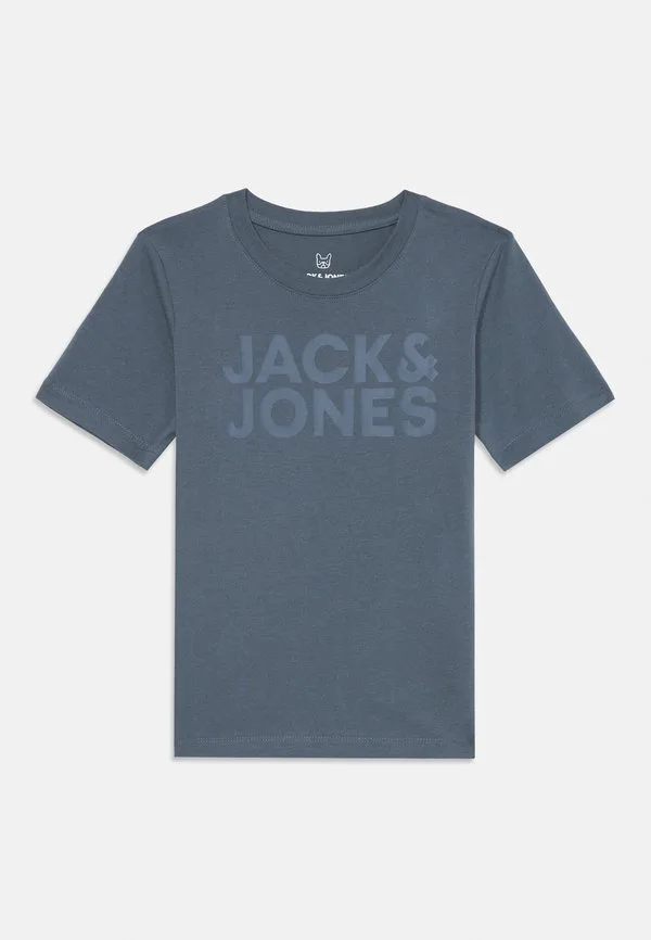 Футболка с логотипом jjecorp и принтом на воротнике. Jack & Jones Junior, Evergreen
