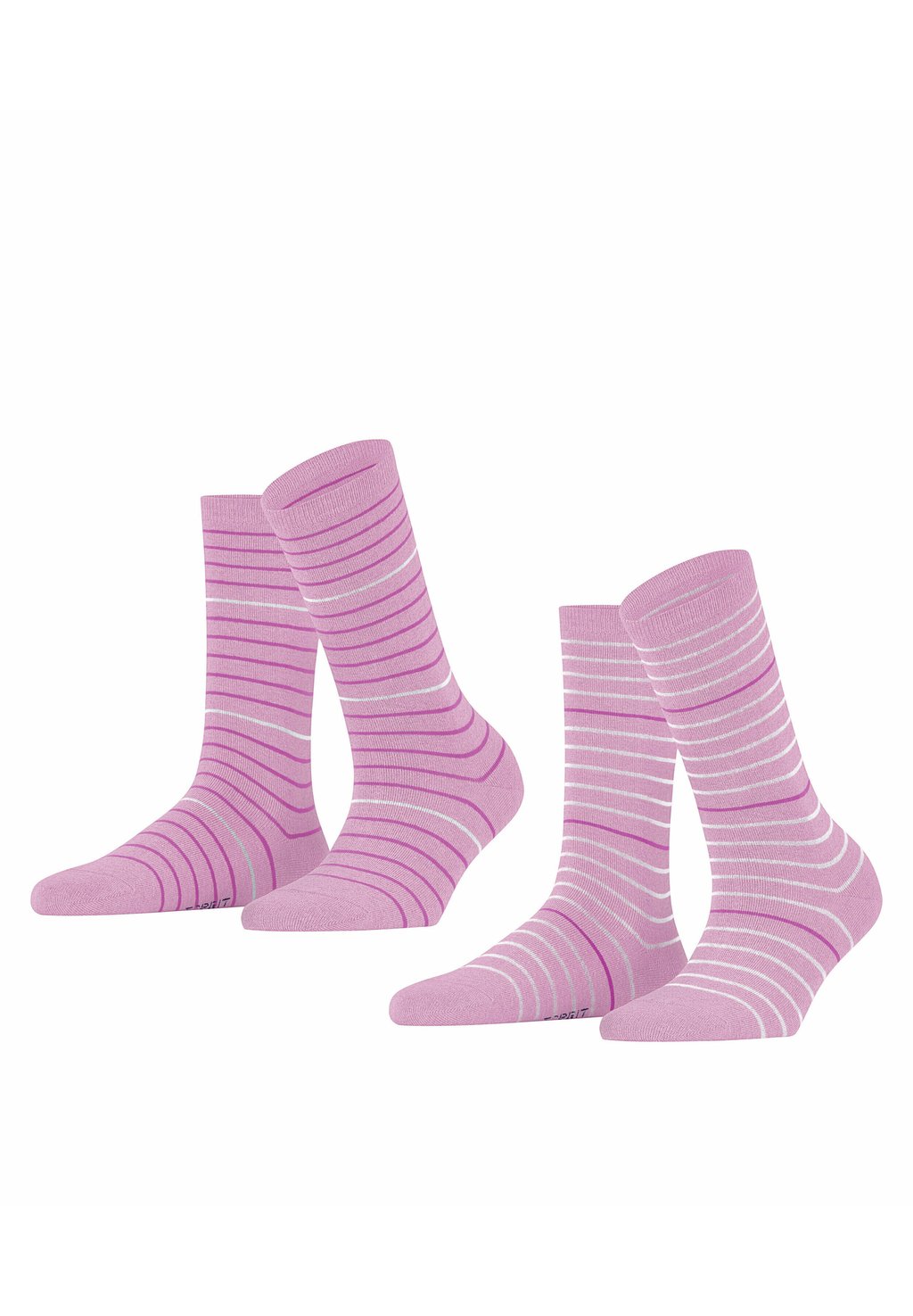 

Носки FINE STRIPE 2-PACK WITH PATTERN Esprit, светло-розовый