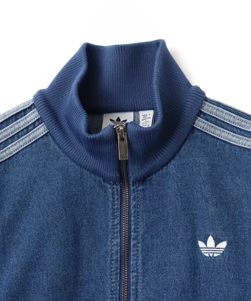 Трек-топ деним Adidas Fire Bird, индиго-синий — фото 2
