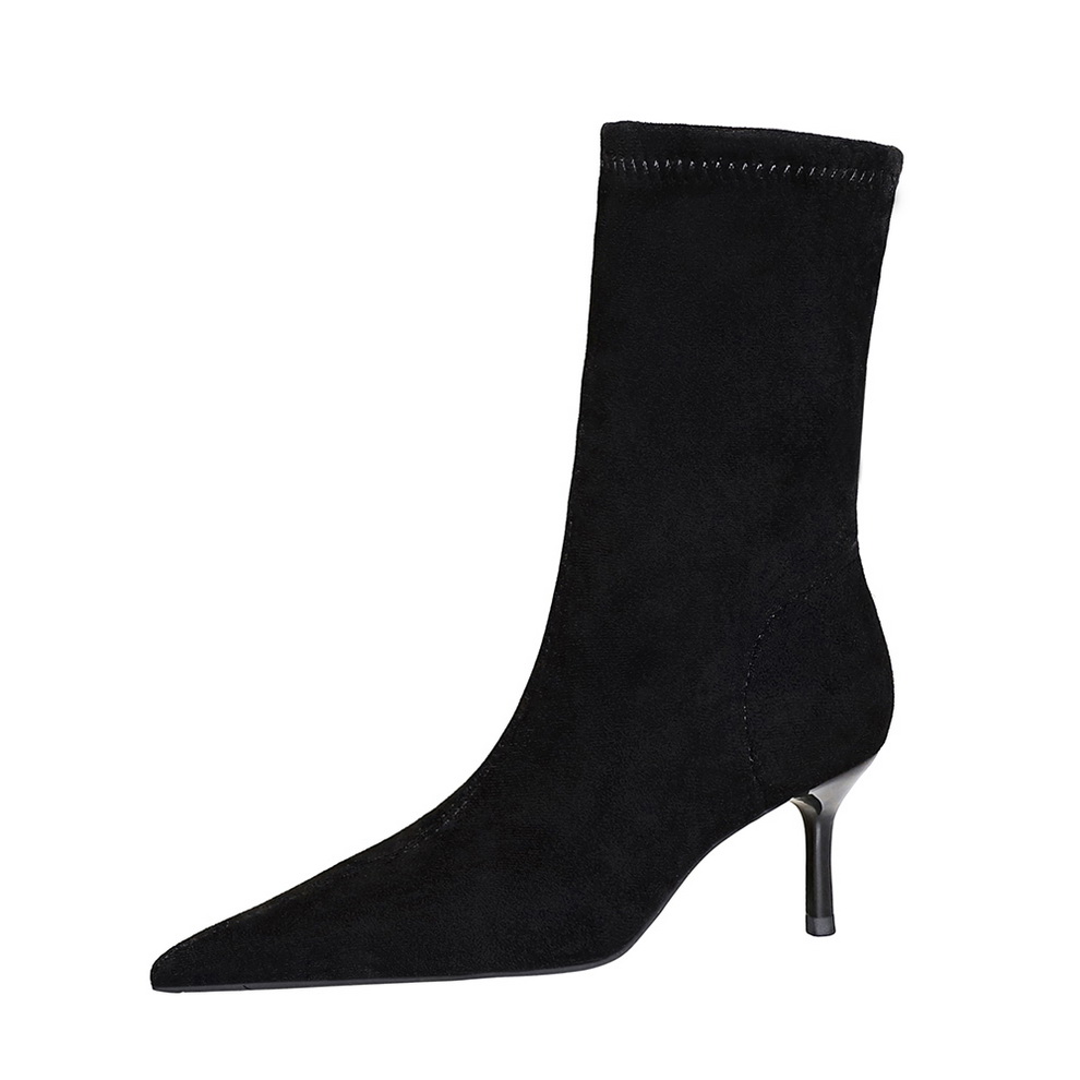 Dunnu Черные женские ботильоны без подкладки, цвет Black, Unlined