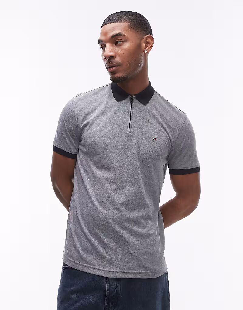 

Поло-поло Tommy Hilfiger Performance Oxford zip в цвете Multi