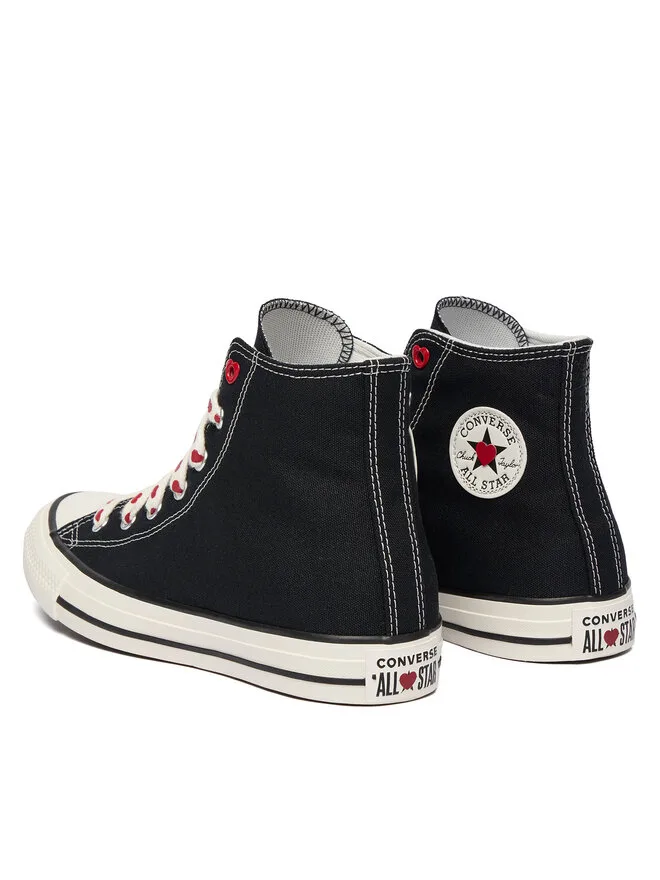 Converse Кроссовки Chuck Taylor All Star Hearts A19064C из черной ткани — фото 3