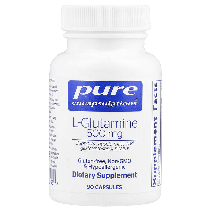 

Pure Encapsulations, L-глютамин, 500 мг, 90 капсул