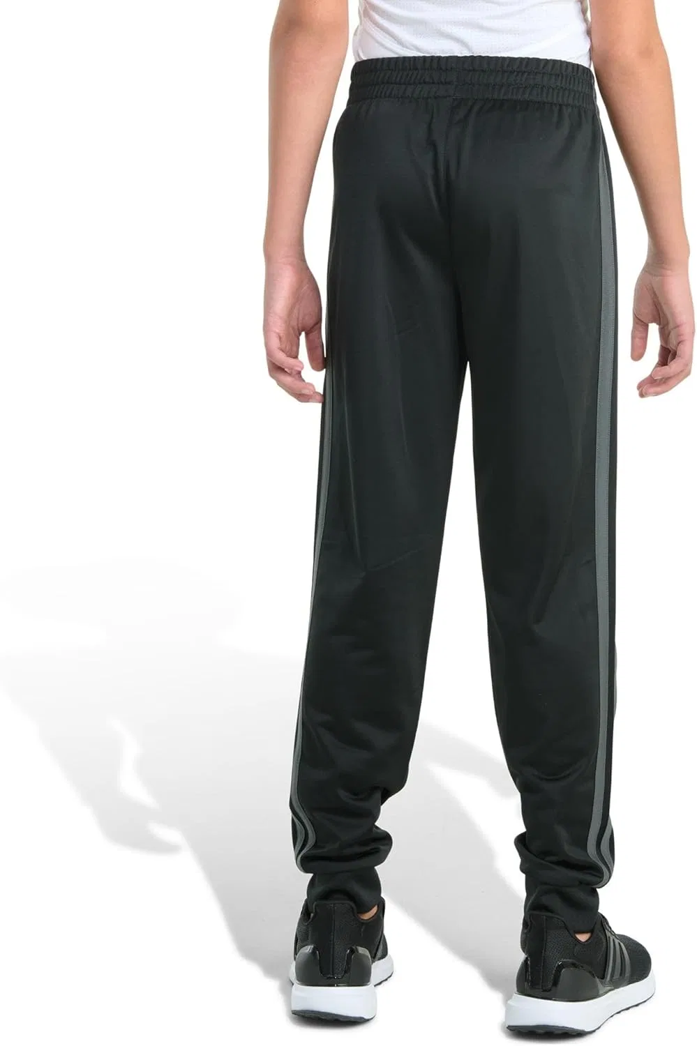 Детские спортивные брюки Adidas Tricot 3-Stripe Jogger, Black With Grey — фото 4