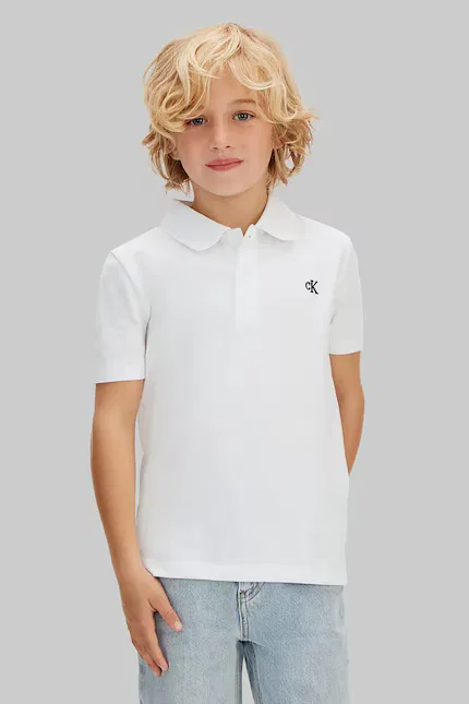 Поло хлопковое Calvin Klein Jeans, белый