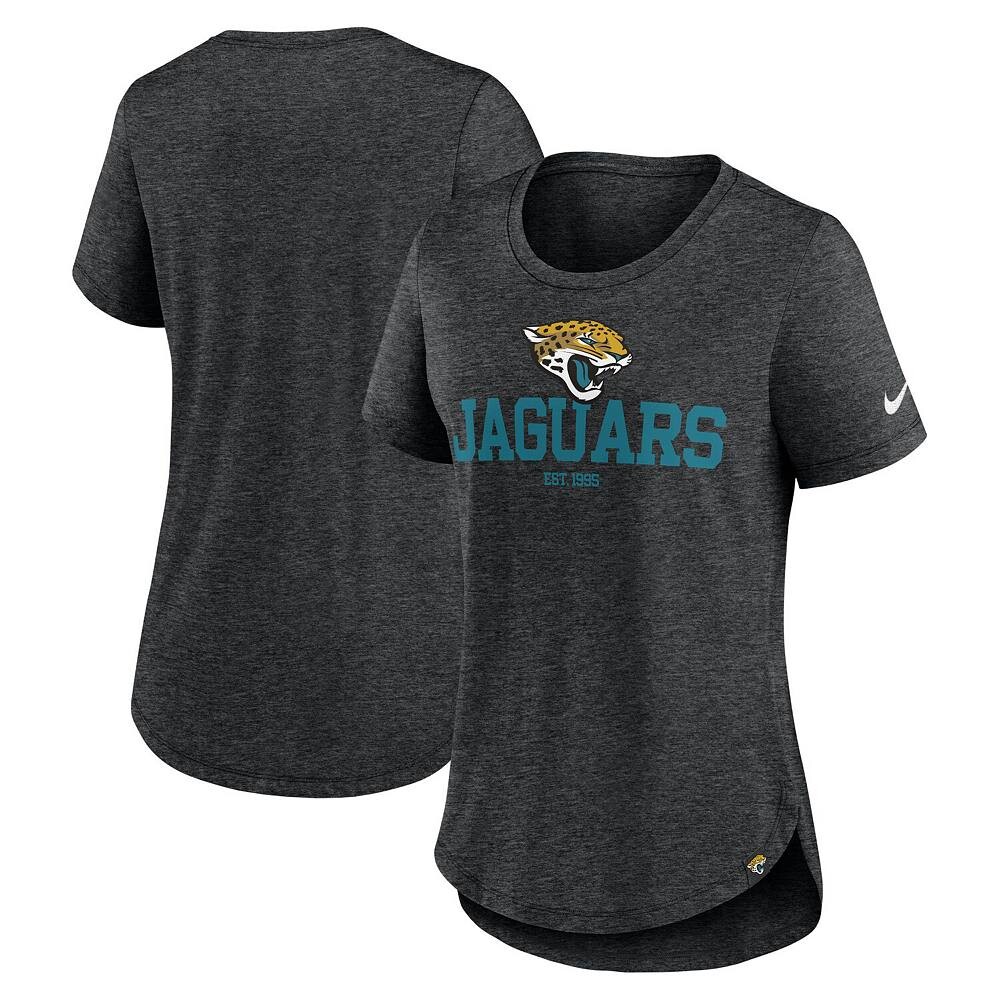 

Женская футболка Nike Heather Black Jacksonville Jaguars Fashion Tri-Blend, цвет Jag Charco