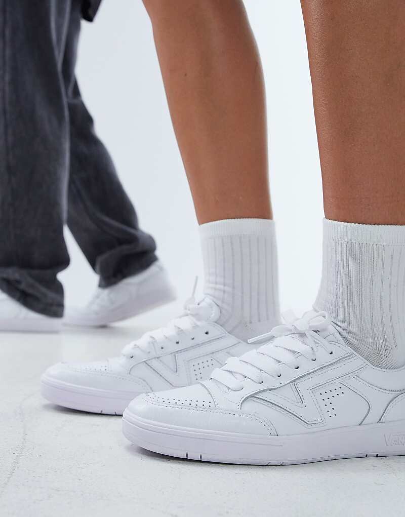 Vans - Lowland - Белые кожаные кроссовки — фото 4