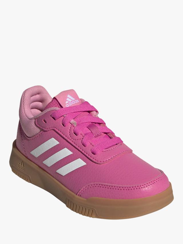 Детские спортивные кроссовки Tensaur на шнурках adidas, Magenta/White — фото 2