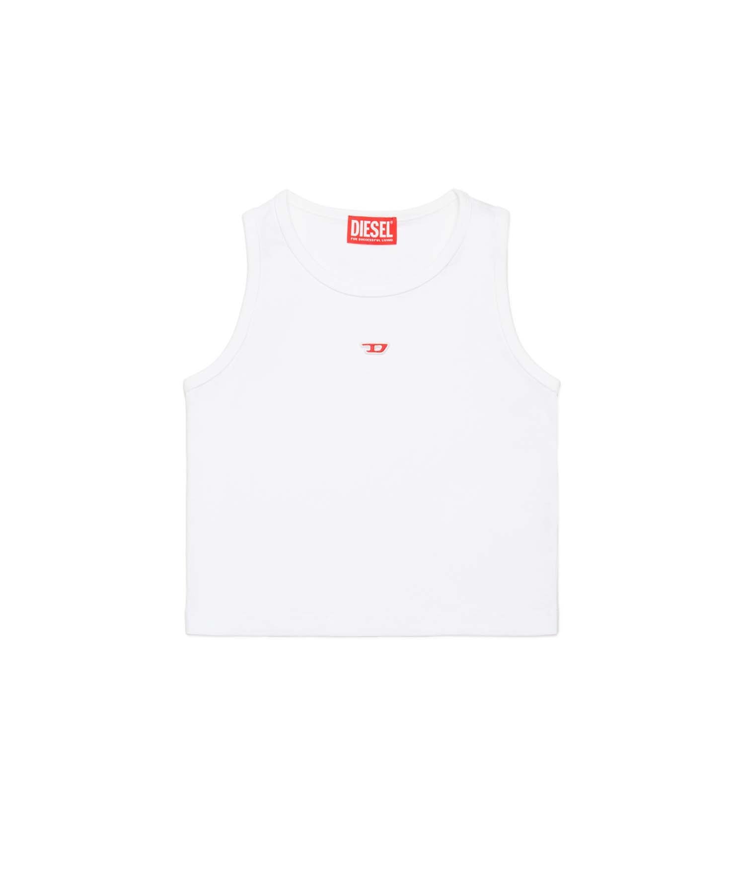 Детская и подростковая майка с логотипом бренда DIESEL One Point, White