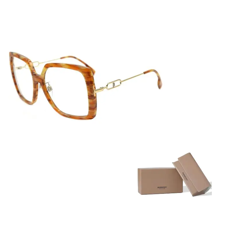 

Burberry Монограмма Солнцезащитные очки Women's, Yellow Tortoiseshell