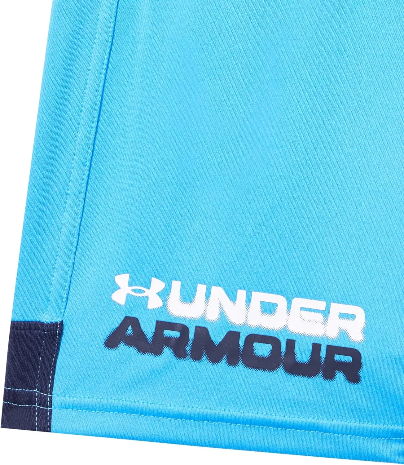 Детские шорты Under Armour с графическим принтом, (444) Viral Blue/Midnight Navy/White — фото 2