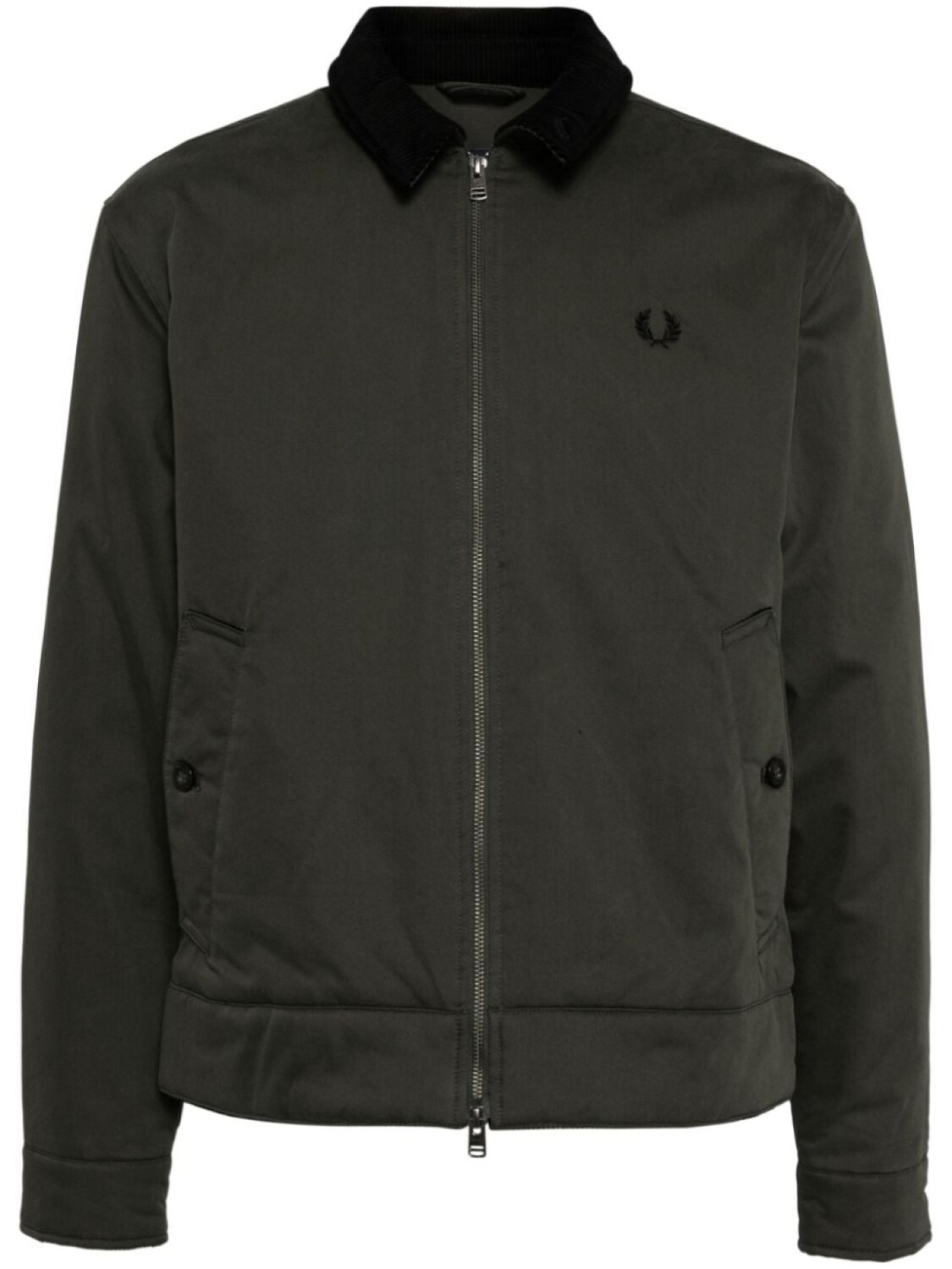 

Fred Perry бомбер на молнии с вышитым логотипом, зеленый