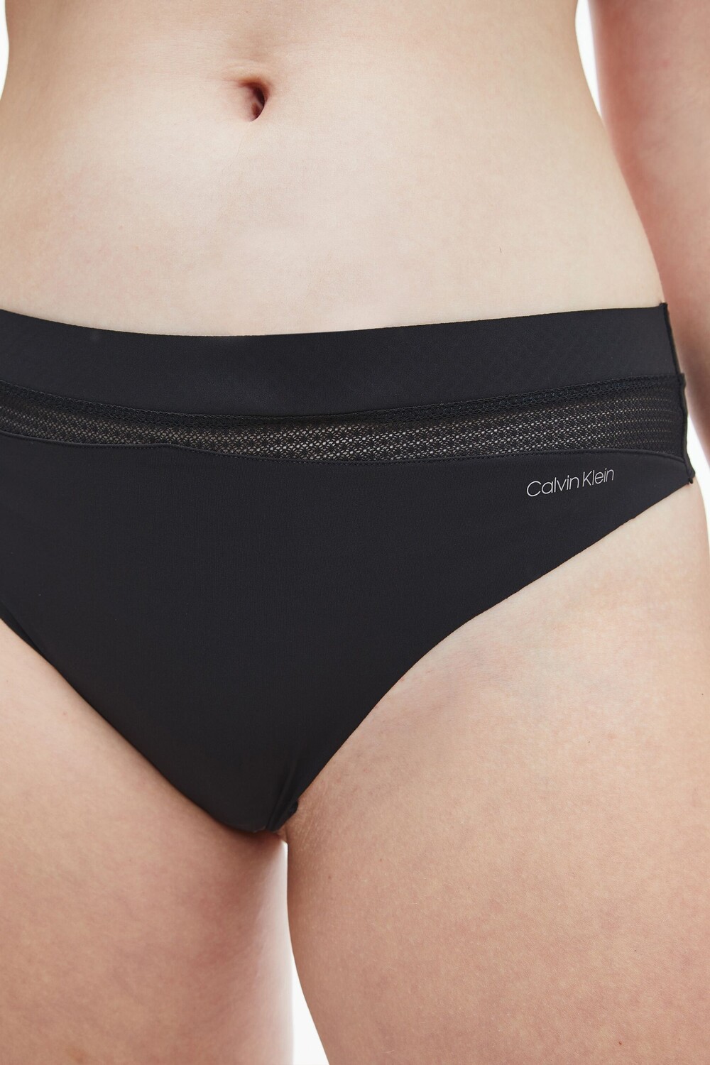 

Стринги с вырезом и принтом Calvin Klein, черный