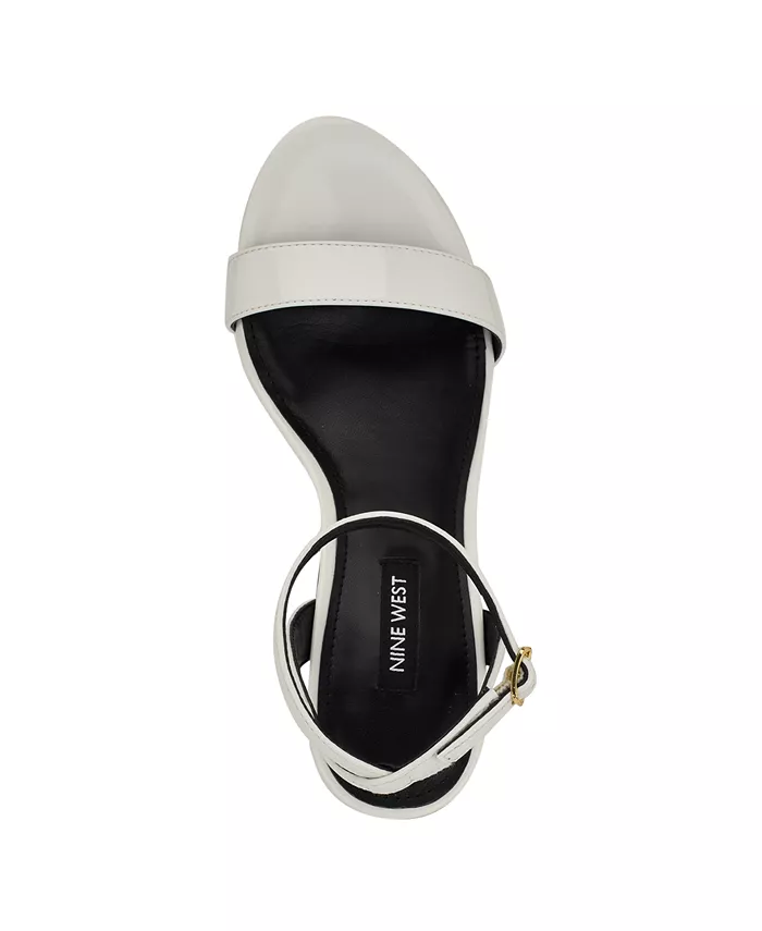 Женские босоножки на шпильке Anny с ремешком на щиколотке Nine West, белый — фото 4