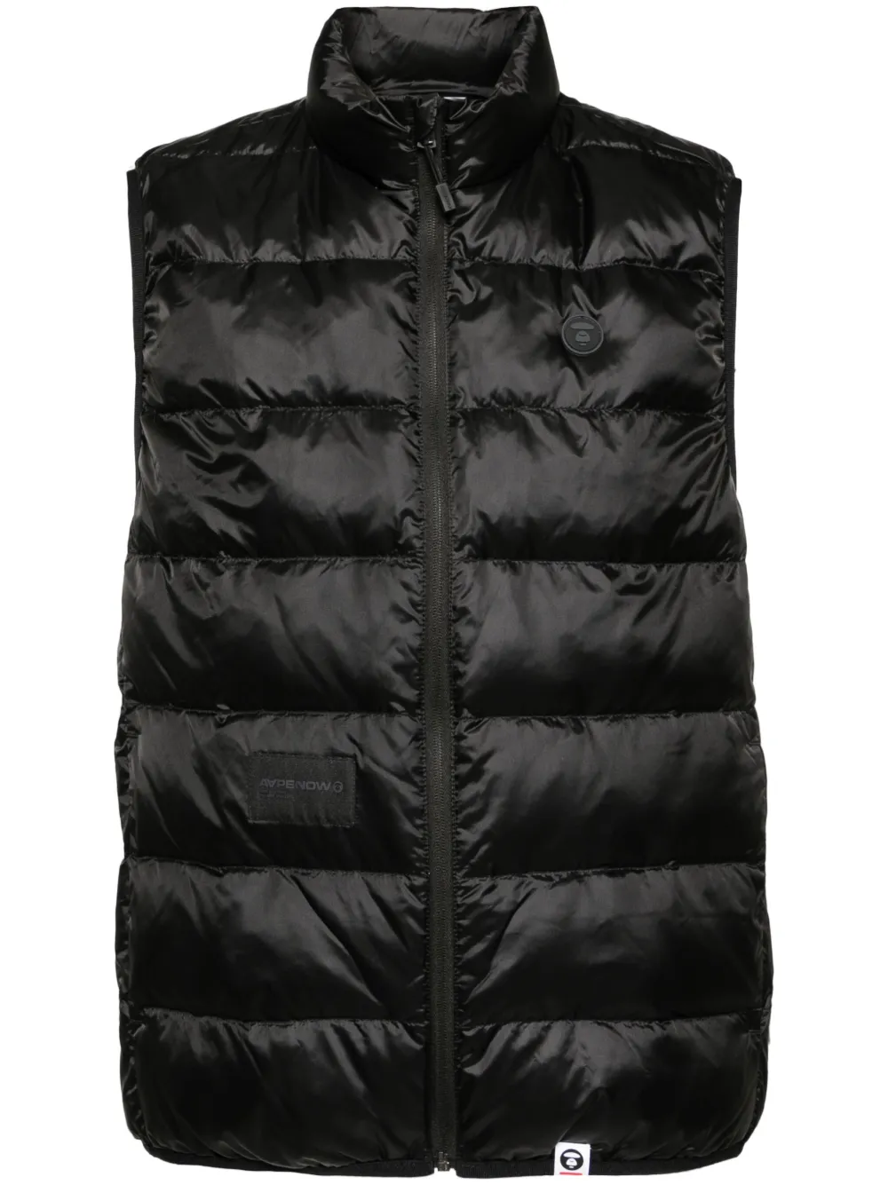 

Дутый жилет с нашивкой-логотипом AAPE BY *A BATHING APE, черный