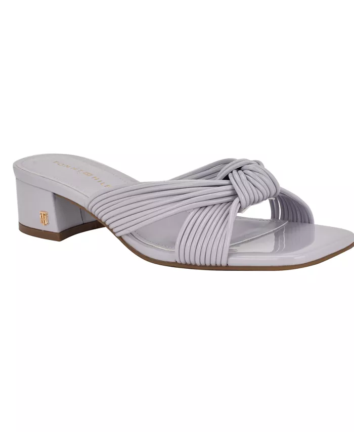 Женские босоножки Philie Knotted Crisscross Block Cab Tommy Hilfiger, фиолетовый
