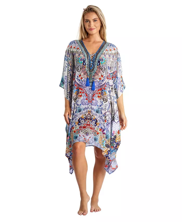 

Женский короткий кафтан Regular La Moda Clothing, мультиколор