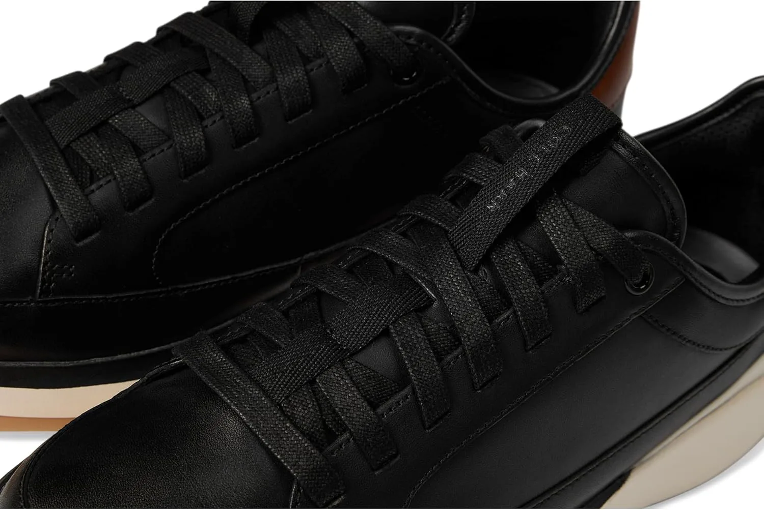 Мужские кроссовки Cole Haan GrandPro All Day Court из кожи, черный/слоновая кость — фото 2