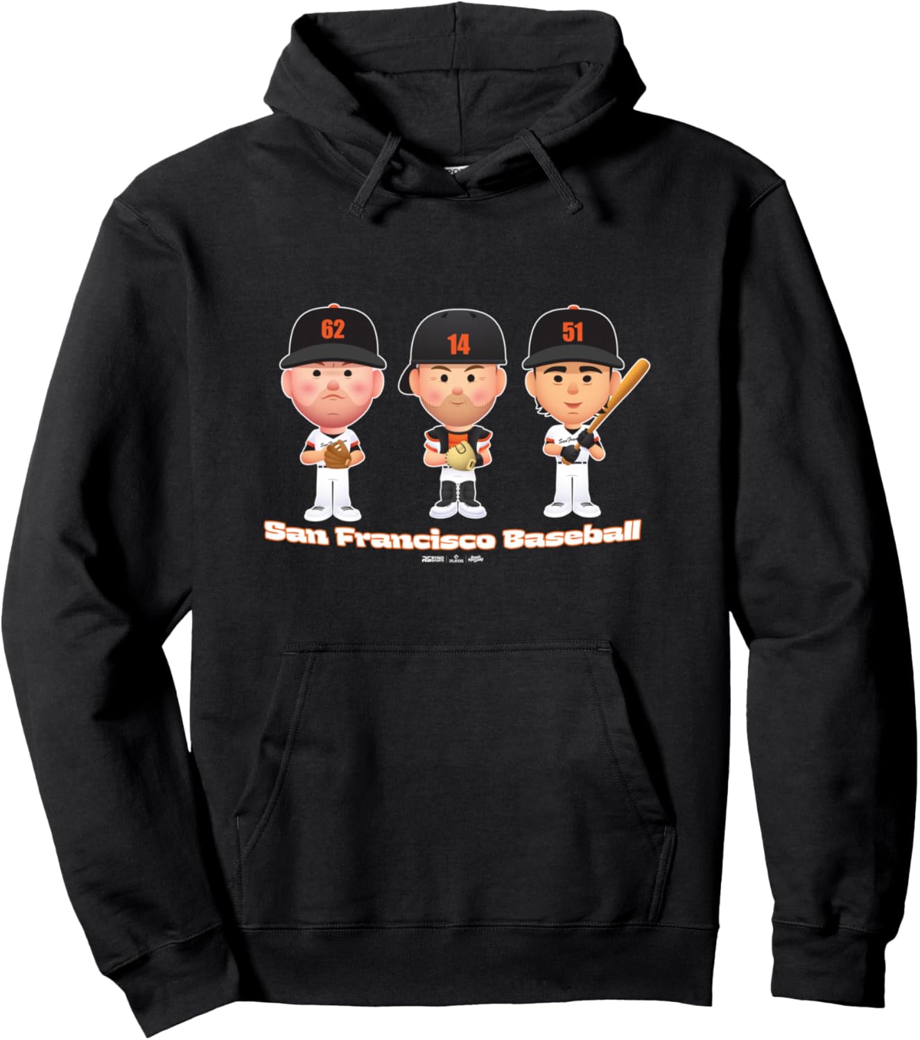 

Худи San Francisco Baseball Body Trio MLBPA Ryno Sports, черный