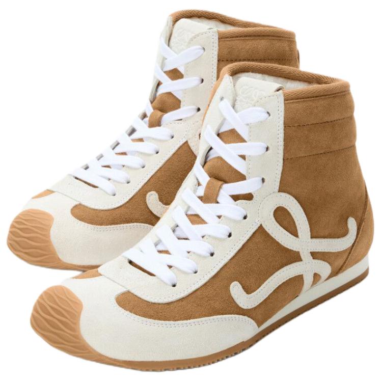 Loewe Женские высокие повседневные кроссовки Ballet Runner 20, бежевого цвета — фото 4