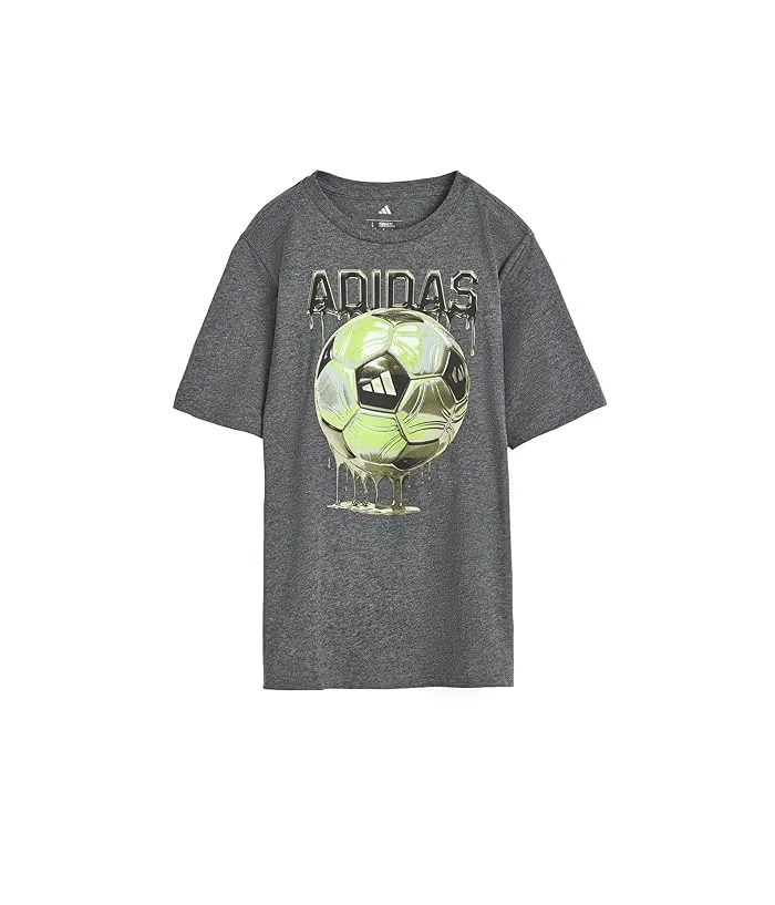 Футболка Soccer Drip Heather Tee Adidas Kids, Dark Grey Heather