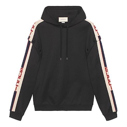 

Толстовка hooded sweatshirt with removable sleeves black Gucci, черный