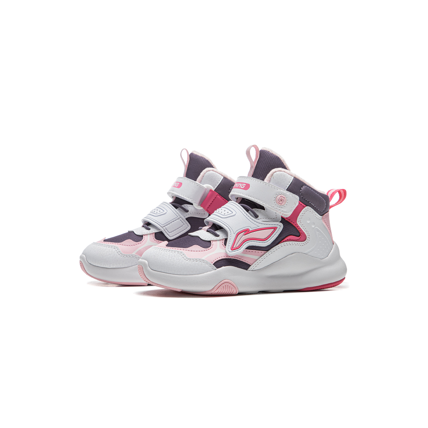 LINING YOUNG Детские скейтерские кроссовки Standard White/Raven Grey Purple/Pink Kids' — фото 4