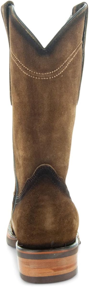 Мужские замшевые ковбойские сапоги Soto Burnished H50037 Soto Boots, Tan — фото 4