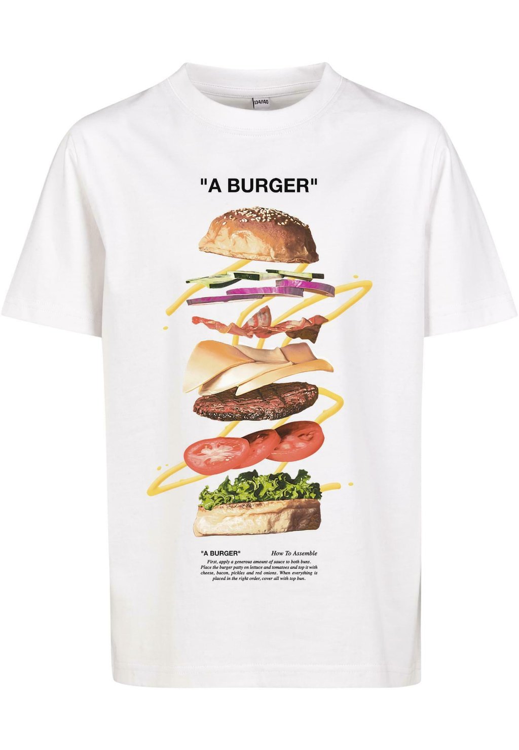 

Футболка с принтом Burger Tee Mister Tee, белый