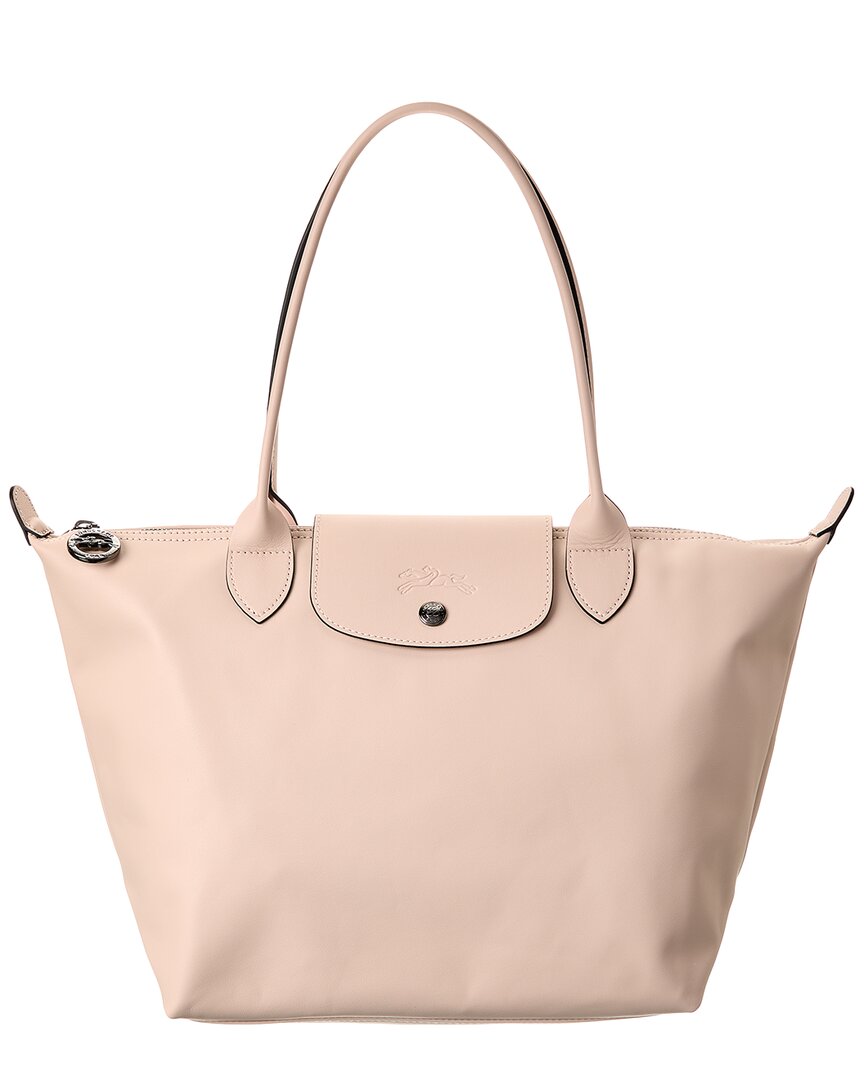 

Сумка-тоут Longchamp Le Pliage Xtra Medium из кожи с длинной ручкой, розовый