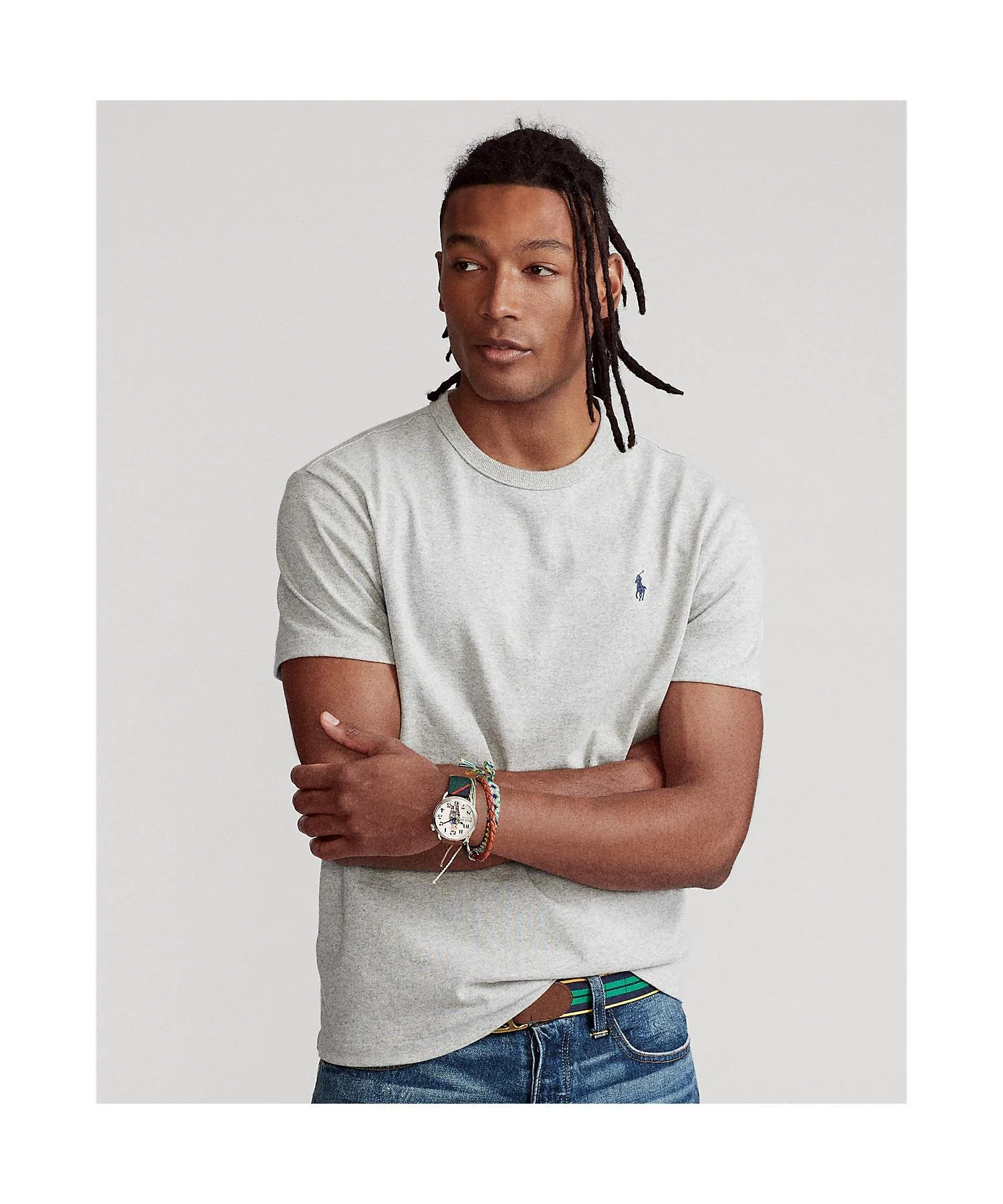 Классическая футболка из плотного трикотажа Polo Ralph Lauren, 020 Gray