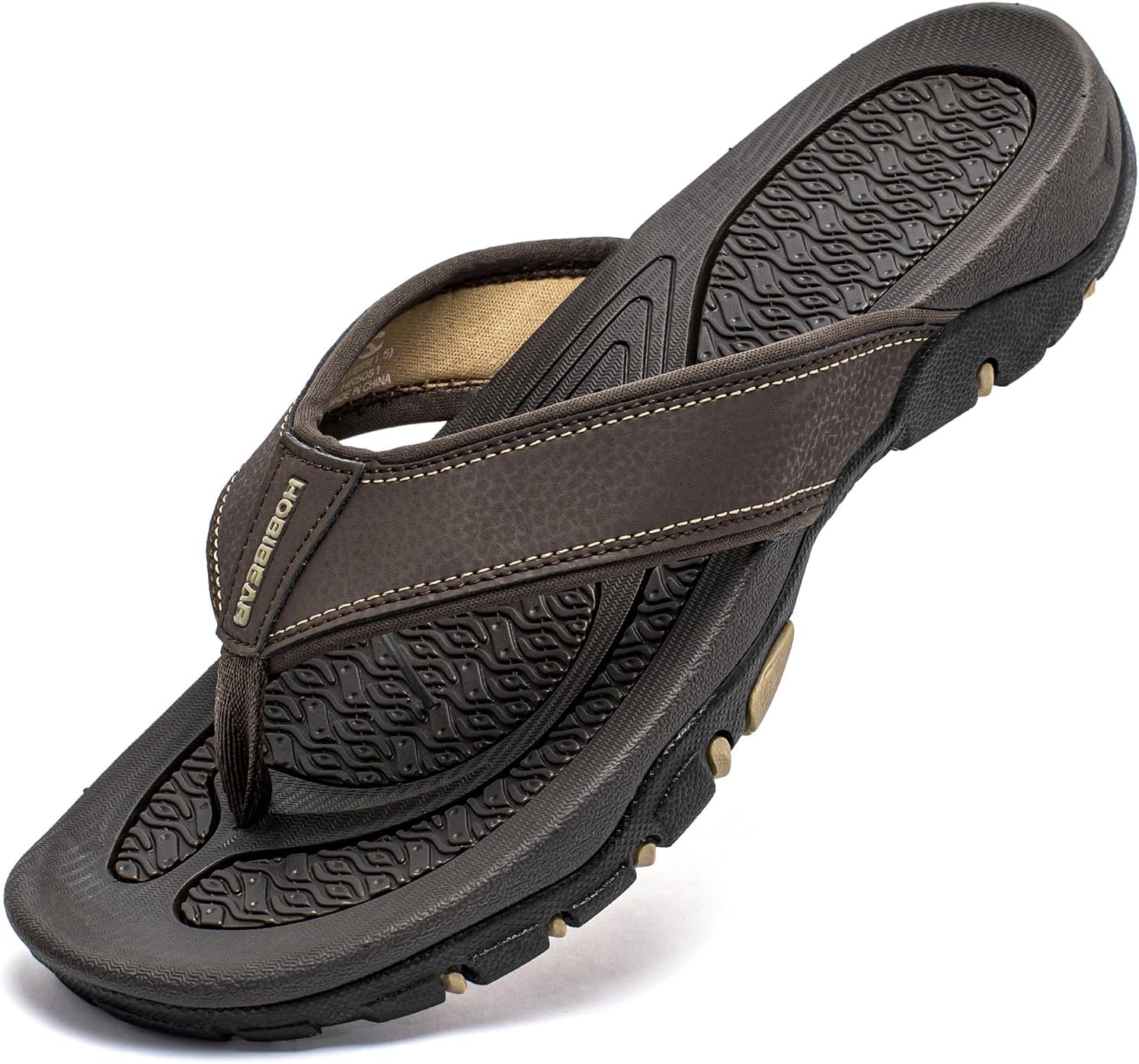 

Мужские шлепанцы PowerTRC для пляжа, босоножки для дома и улицы, спортивные и повседневные носки, коричневый/песочный