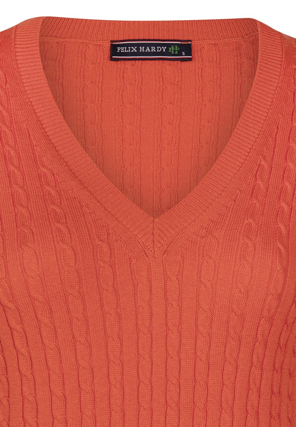 

Джемпер FINE CABLE V-NECK Felix Hardy, светло-красный