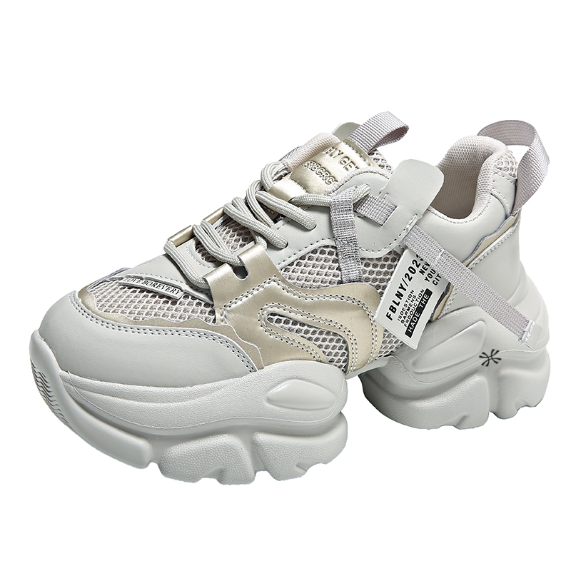 

Детские кроссовки для бега, устойчивые к истиранию YUZHAOLIN, бежевый/серый