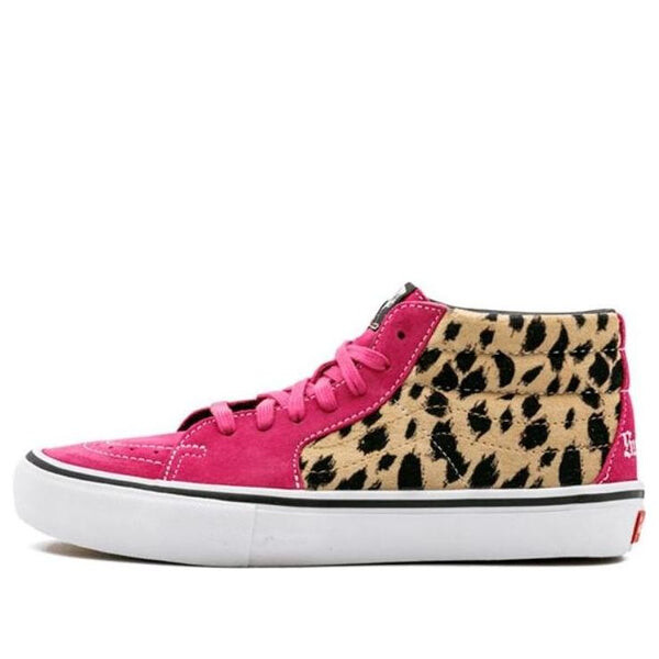 

Кроссовки supreme x sk8-mid pro 'cheetah velvet' Vans, розовый