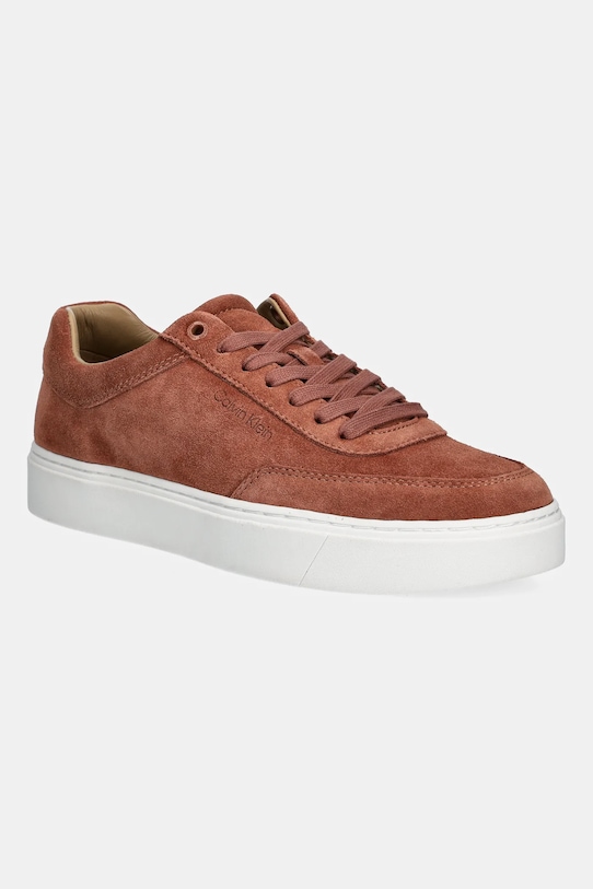 

Замшевые кроссовки Clean Cup Low Laceup Oxf Su Calvin Klein, коричневый