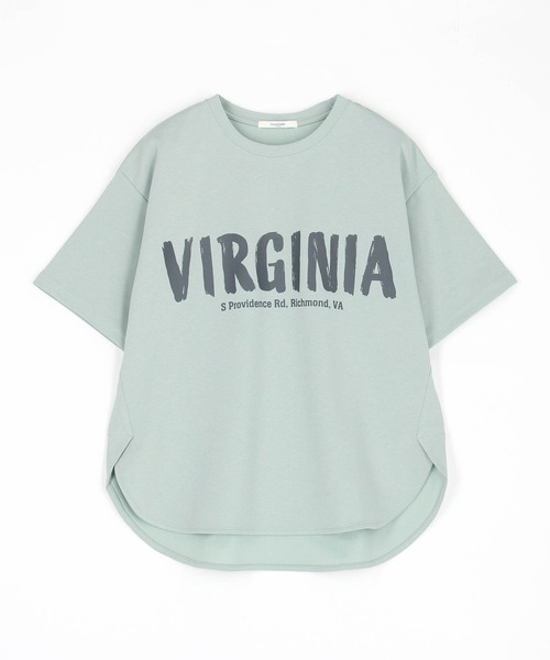 

Футболка с рукописным логотипом, закругленным низом Grand PARK