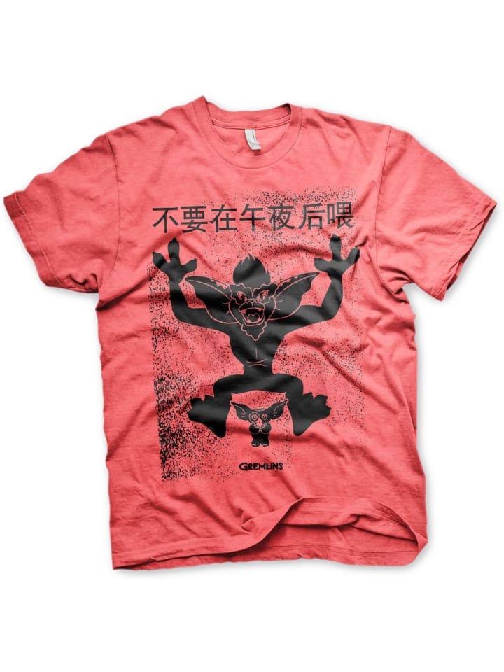 

Футболка Китайский плакат красного цвета Gremlins, Красный, Футболка Китайский плакат красного цвета Gremlins