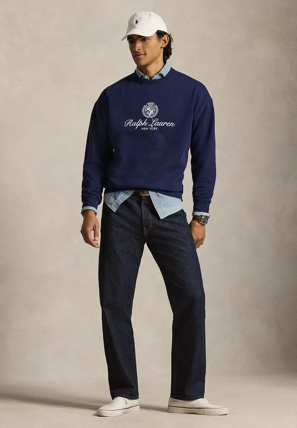 Свободная флисовая толстовка с графическим принтом Polo Ralph Lauren, Newport Navy — фото 2